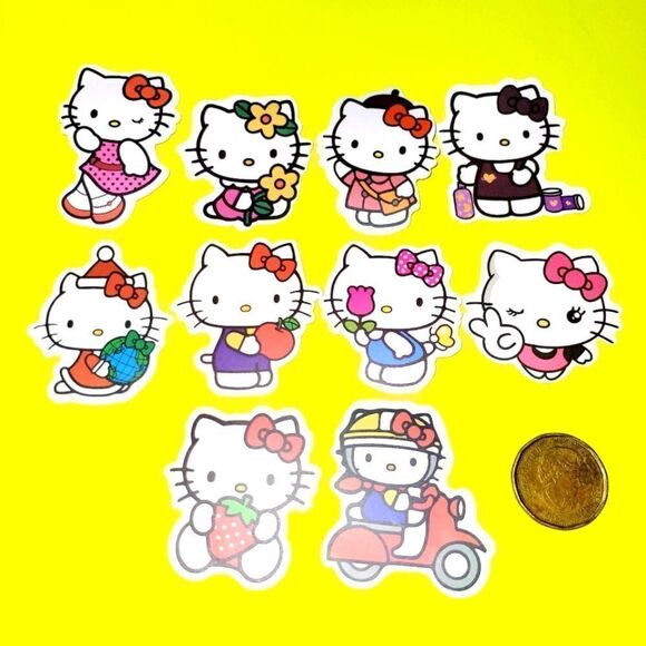3/$20 brand new 10x hello kitty waterproof stickers - Picture 1 of 1